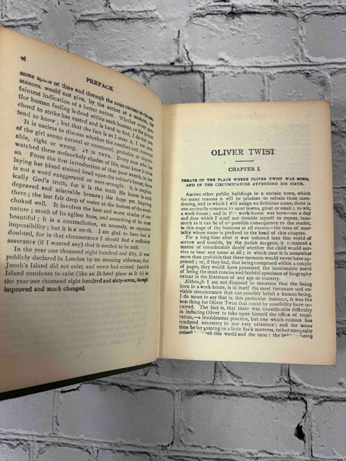 Charles Dickens 3 volume lot, Trade Publishing Company - Oliver Twist chapter 1