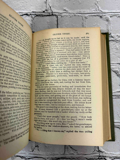 Charles Dickens 3 volume lot, Trade Publishing Company - Oliver Twist text page