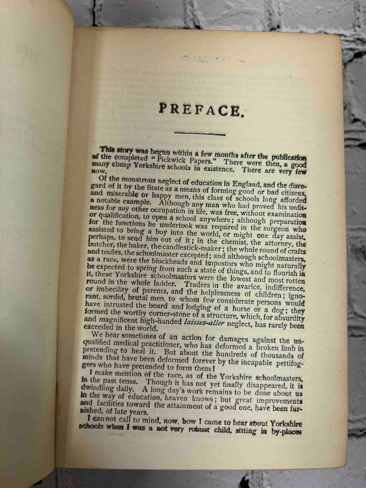 Charles Dickens 3 volume lot, Trade Publishing Company - Nicholas Nickleby preface