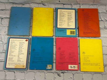Lot of 8 vintage Ladybird books - rear covers of all 8 books