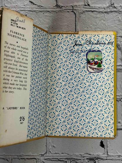 Lot of 8 vintage Ladybird books - Florence Nightingale jacket flap and inscribed endpaper