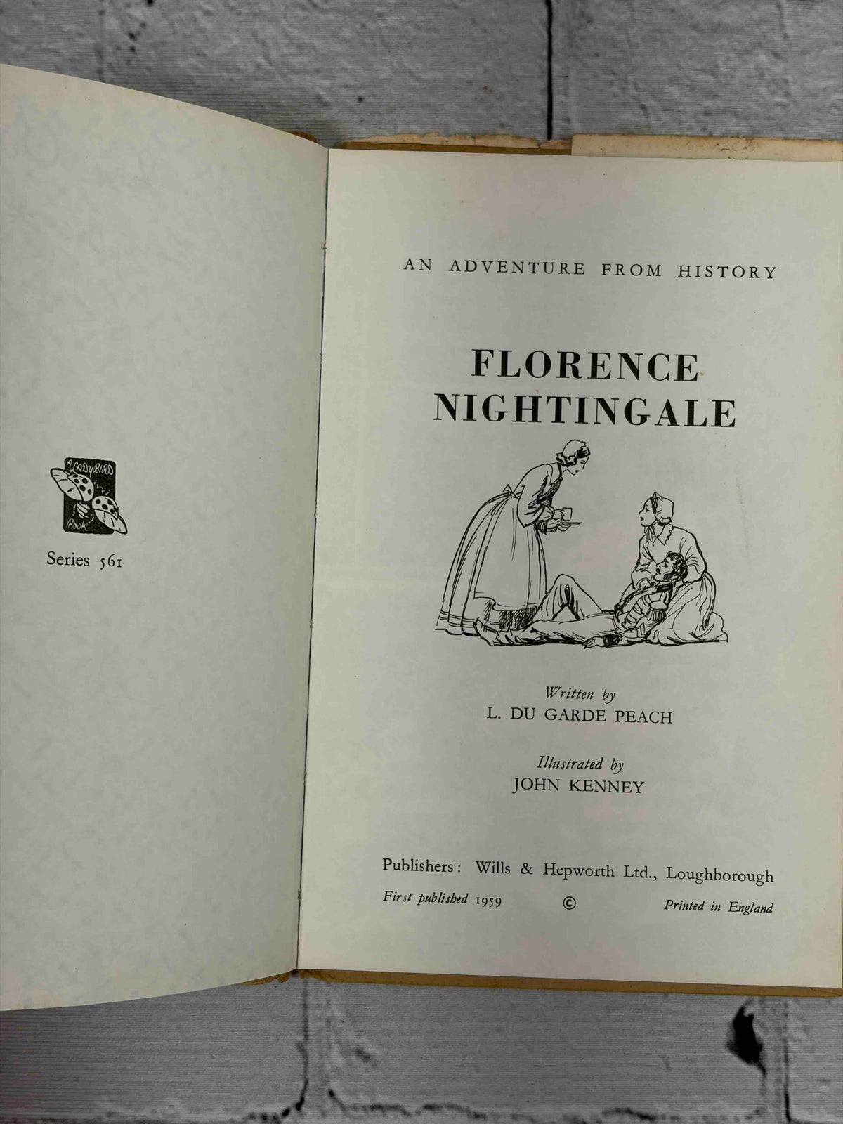 Lot of 8 vintage Ladybird books - Florence Nightingale title page