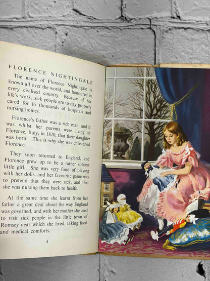 Lot of 8 vintage Ladybird books - Florence Nightingale illustrated page