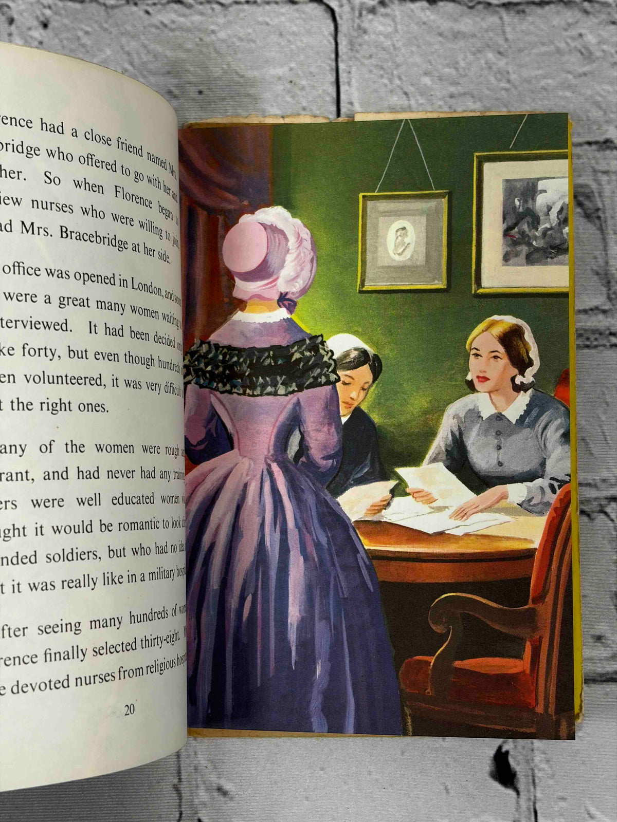 Lot of 8 vintage Ladybird books - Florence Nightingale illustrated page