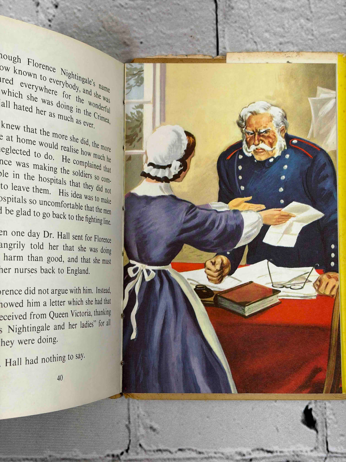 Lot of 8 vintage Ladybird books - Florence Nightingale illustrated page