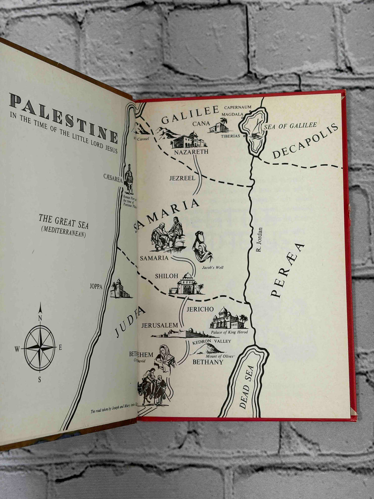 Lot of 8 vintage Ladybird books - The Little Lord Jesus map endpaper
