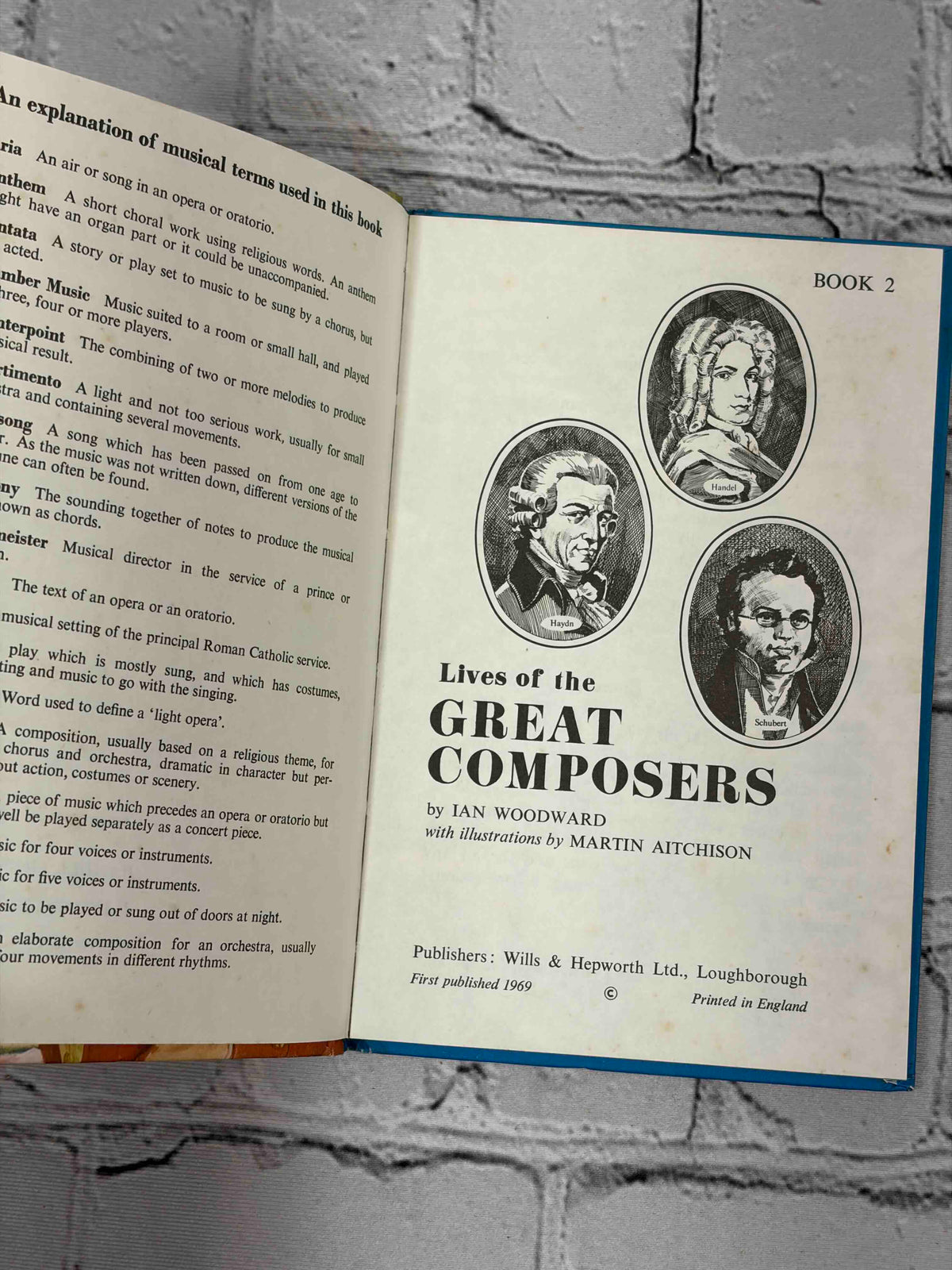 Lot of 8 vintage Ladybird books - Lives of the Great Composers Book 2 title page