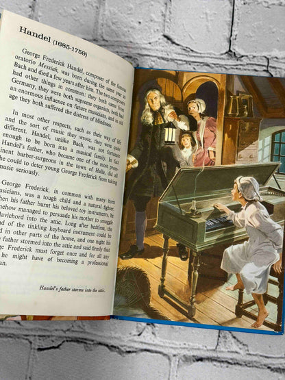 Lot of 8 vintage Ladybird books - Lives of the Great Composers Book 2 illustrated page