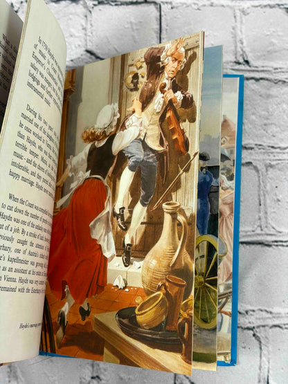Lot of 8 vintage Ladybird books - Lives of the Great Composers Book 2 illustrated page