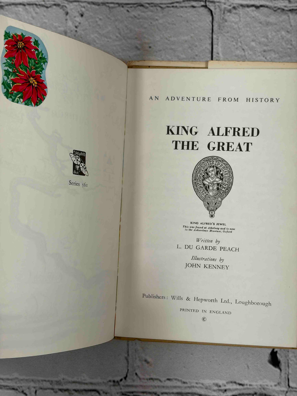 Lot of 8 vintage Ladybird books - King Alfred the Great title page with sticker
