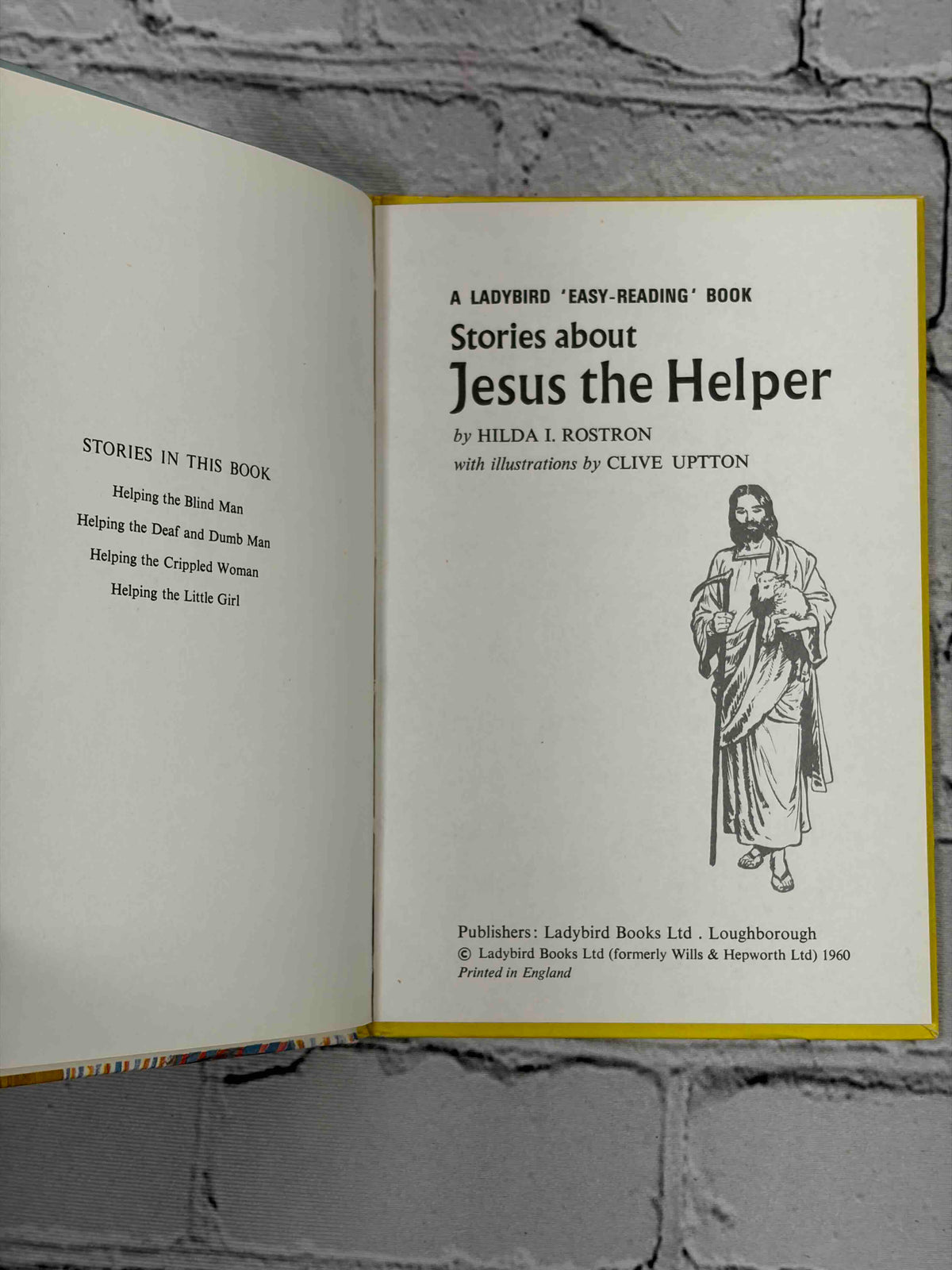 Lot of 8 vintage Ladybird books - Stories about Jesus the Helper title page