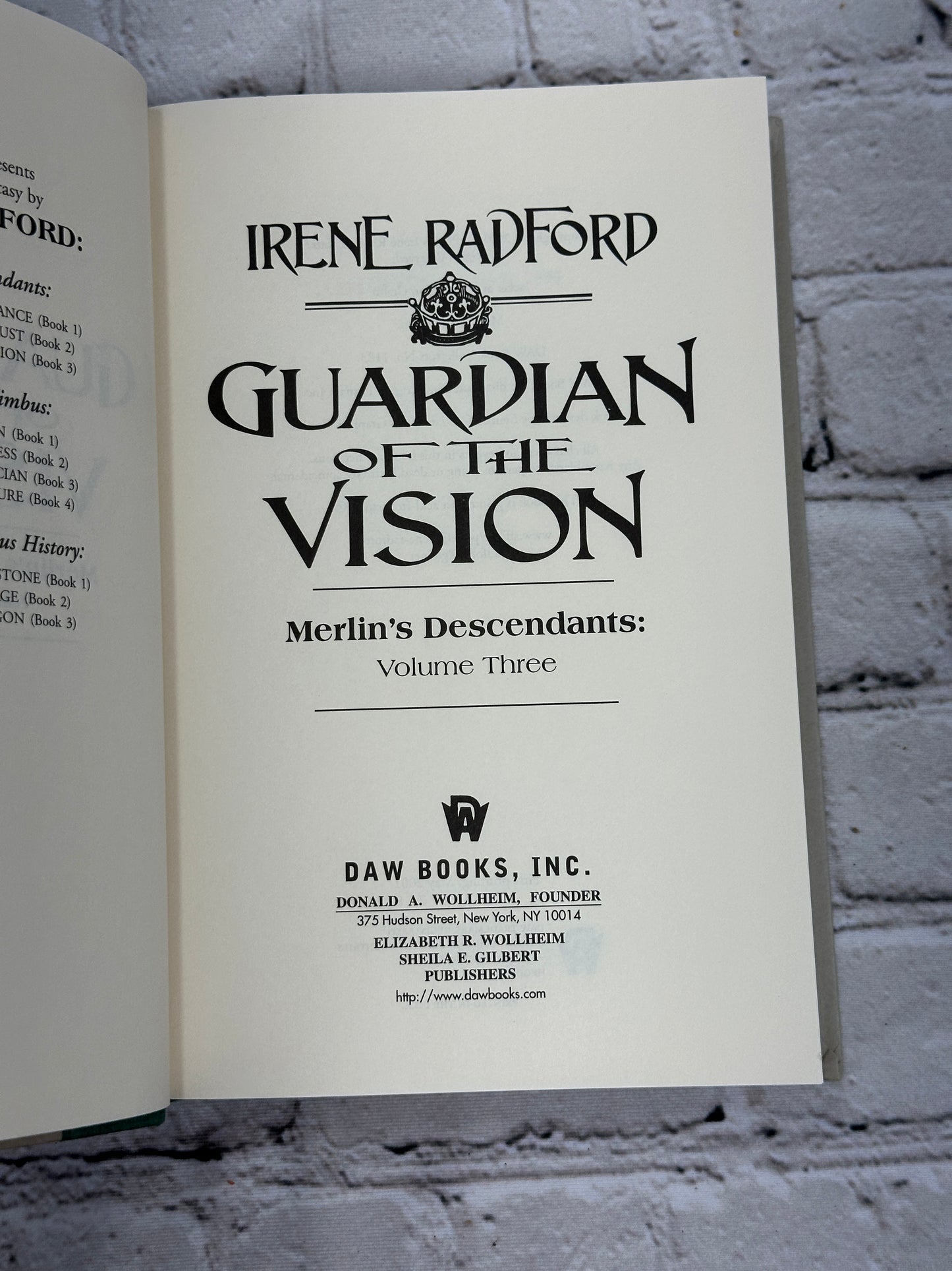 Guardian of the Vision by Irene Radford [Merlin's Descendants · Book 3]