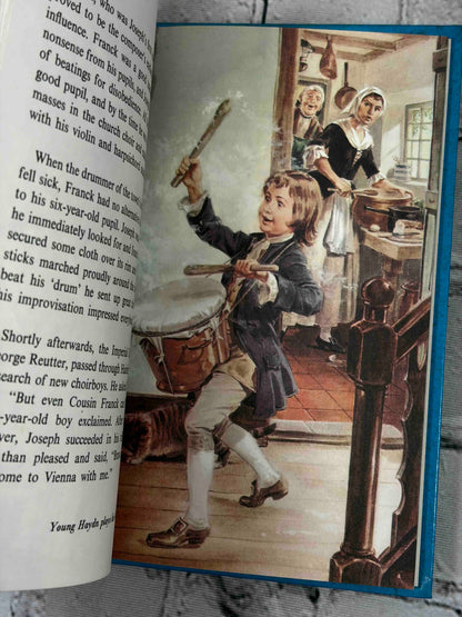 Lives of the Great Composers Book 2 by Ian Woodward, Ladybird hardcover - Haydn illustrated page