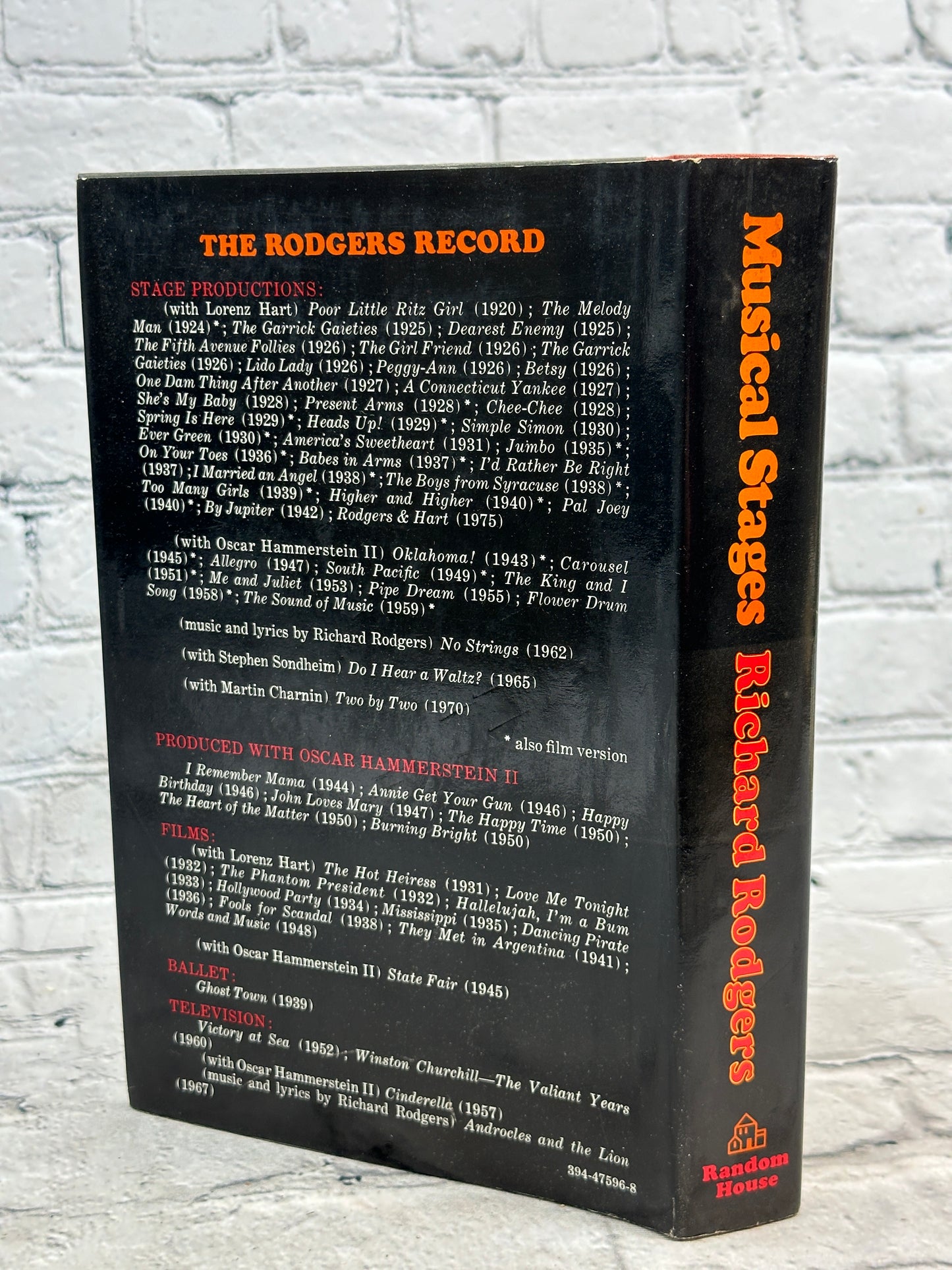 Musical Stages by Richard Rodgers [1975]