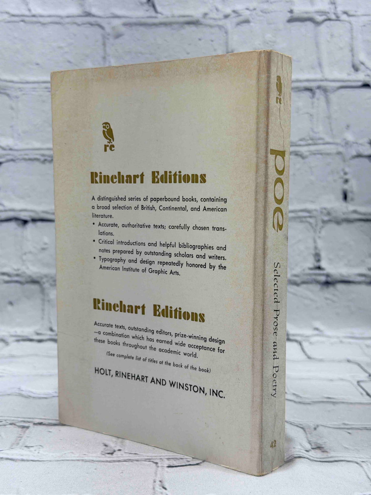 Edgar Allan Poe Selected Prose and Poetry