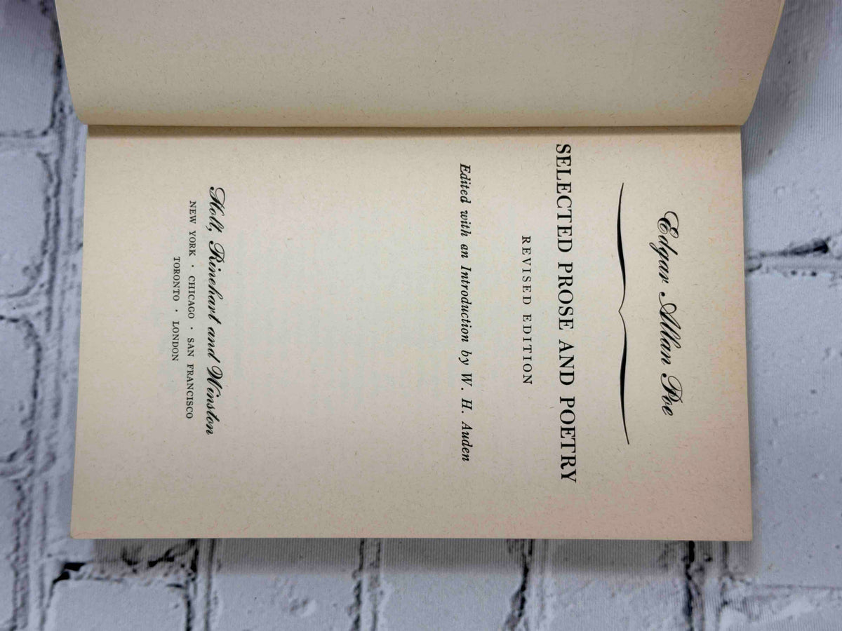 Edgar Allan Poe Selected Prose and Poetry
