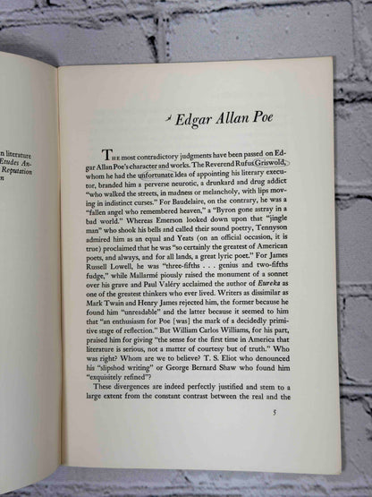 Edgar Allan Poe University of Minnesota Pamphlets on American Writers No. 89