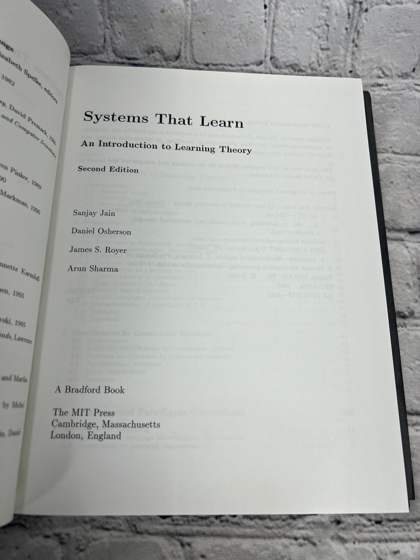 Systems That Learn, An Intro to Learning Theory By Sanjay Jain [2nd Ed. · 1999]