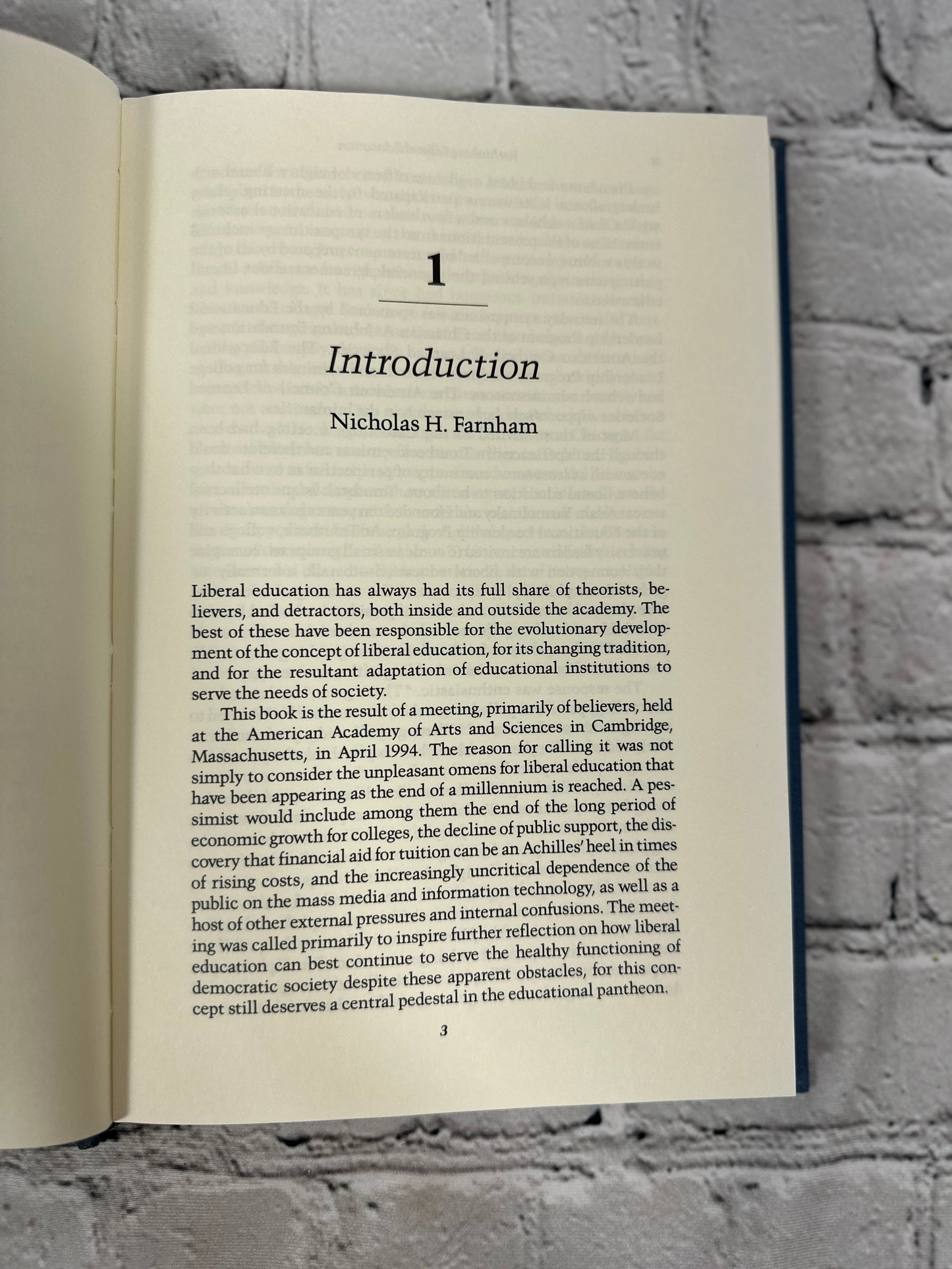 Rethinking Liberal Education edited by Farnhan and Yarmolinsky [1996]