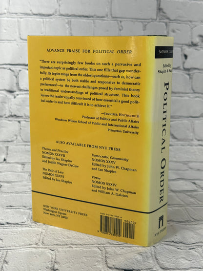 Political Order: Nomos XXXVIII (NOMOS - American Society for Political and Legal Philosophy, 18)