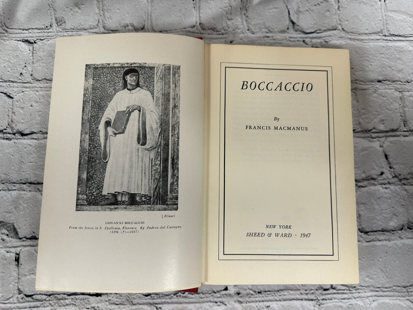 Boccaccio by Francis MacManus [1947 · Great Writers of the World Series]