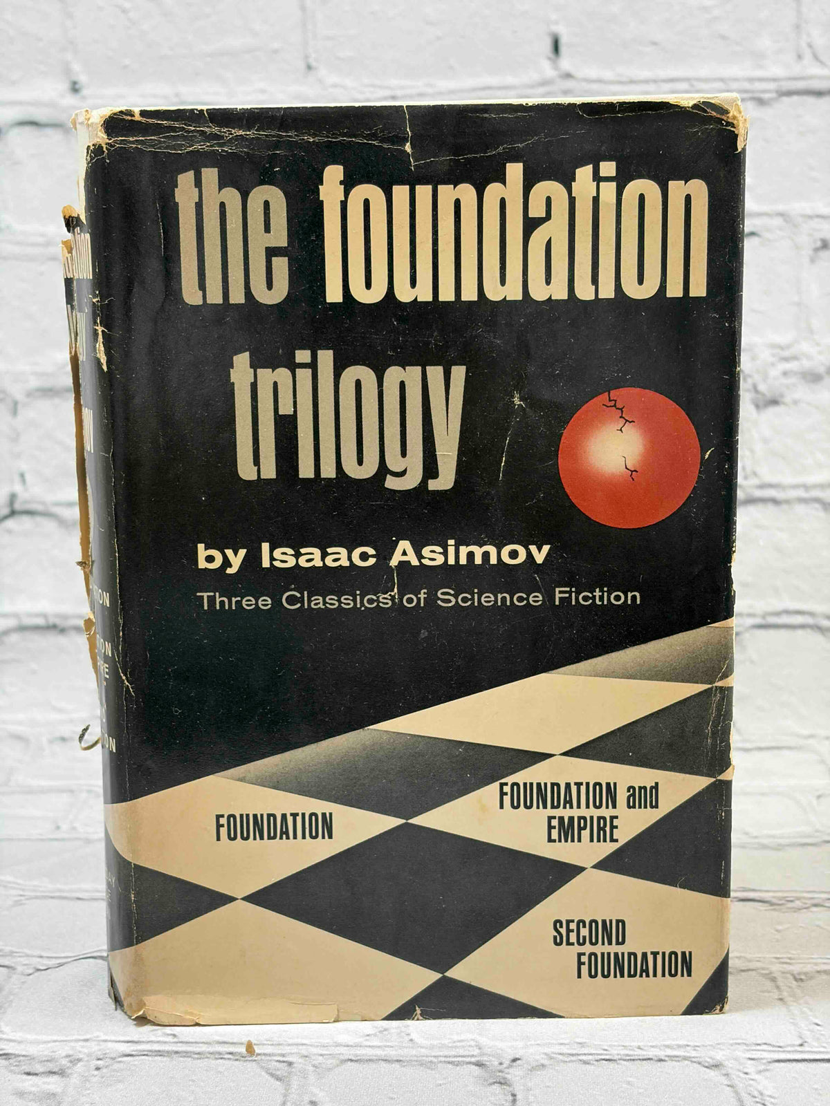 The Foundation Trilogy by Isaac Asimov, Doubleday book club hardcover - front of dust jacket