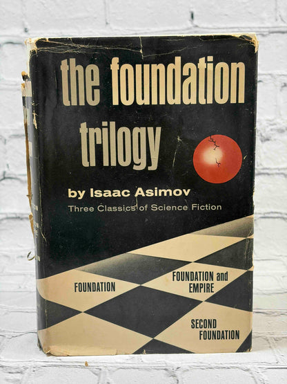 The Foundation Trilogy by Isaac Asimov, Doubleday book club hardcover - front of dust jacket
