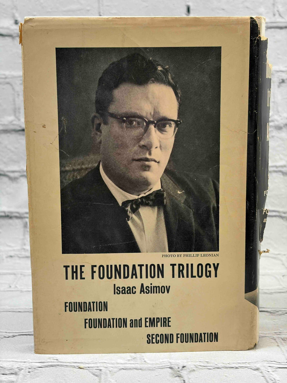The Foundation Trilogy by Isaac Asimov, Doubleday book club hardcover - back of dust jacket