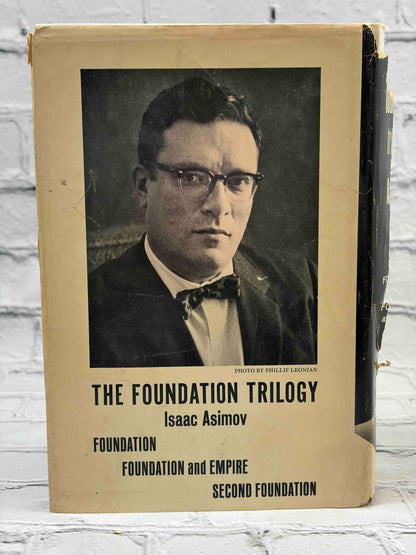 The Foundation Trilogy by Isaac Asimov, Doubleday book club hardcover - back of dust jacket