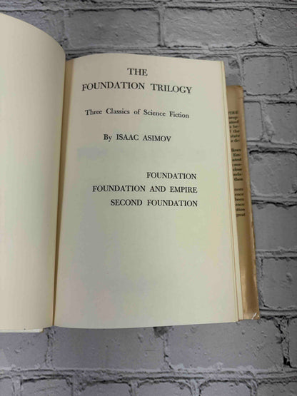 The Foundation Trilogy by Isaac Asimov, Doubleday book club hardcover - title page
