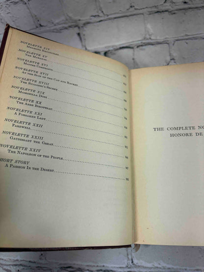 Balzac Complete Novelettes of Honore de Balzac In One Volume