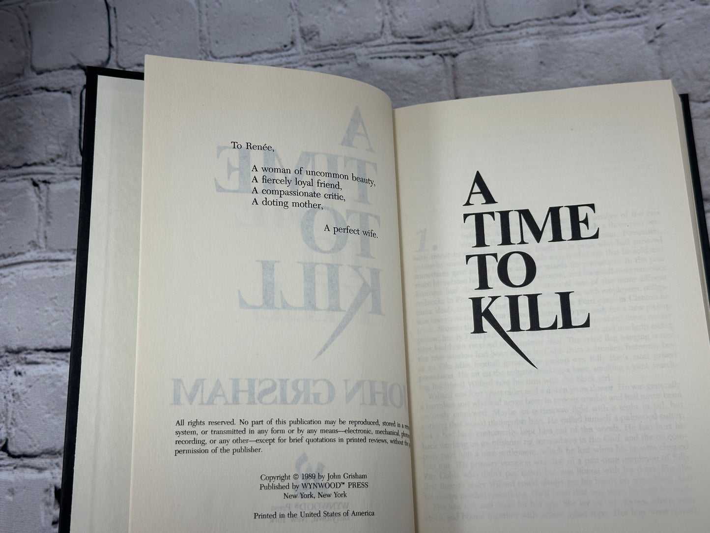 A Time to Kill by John Grisham [Book Club Edition · 1989]