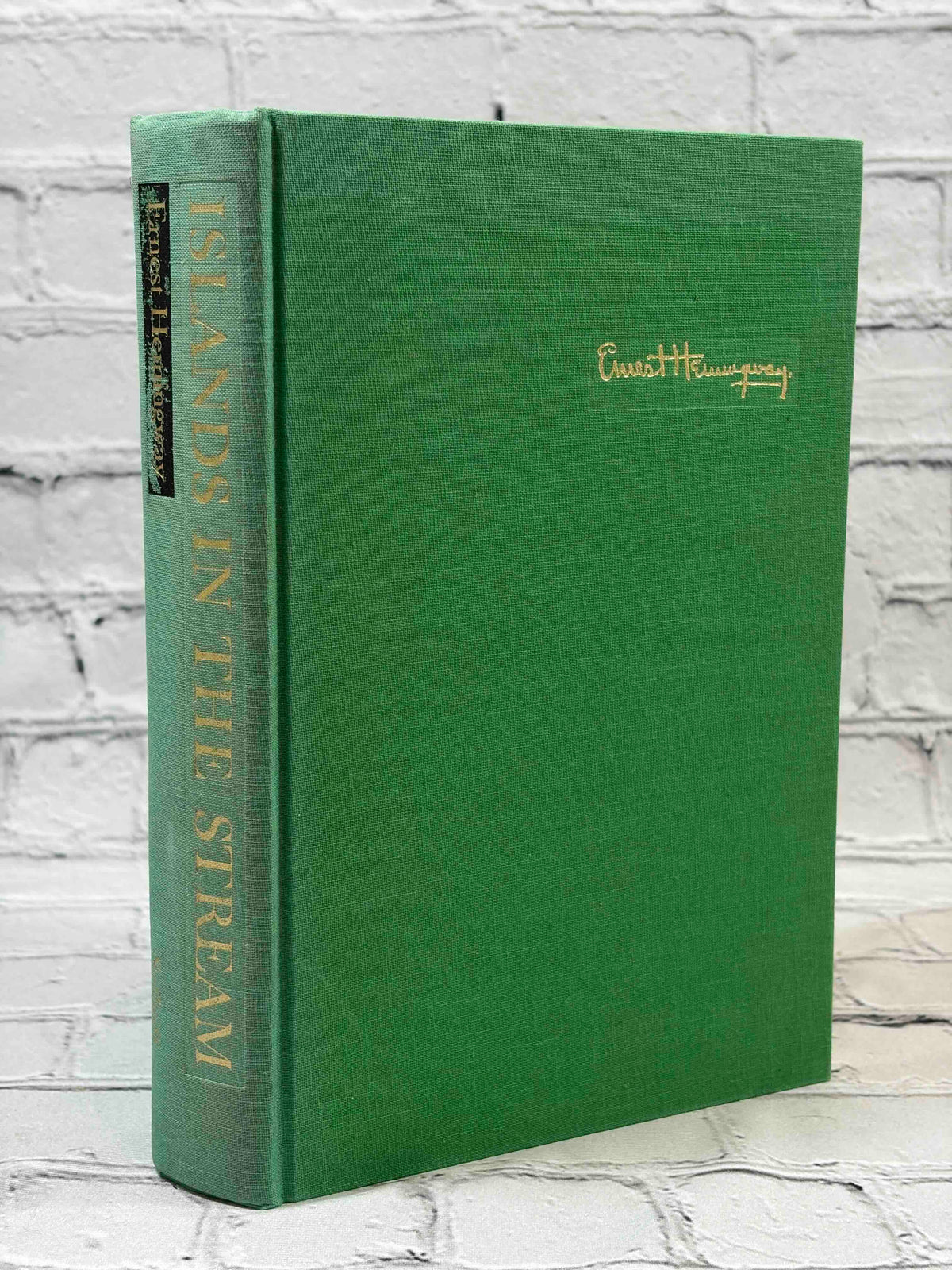 Islands in the Stream by Ernest Hemingway, 1970 Scribner hardcover - spine and front cover