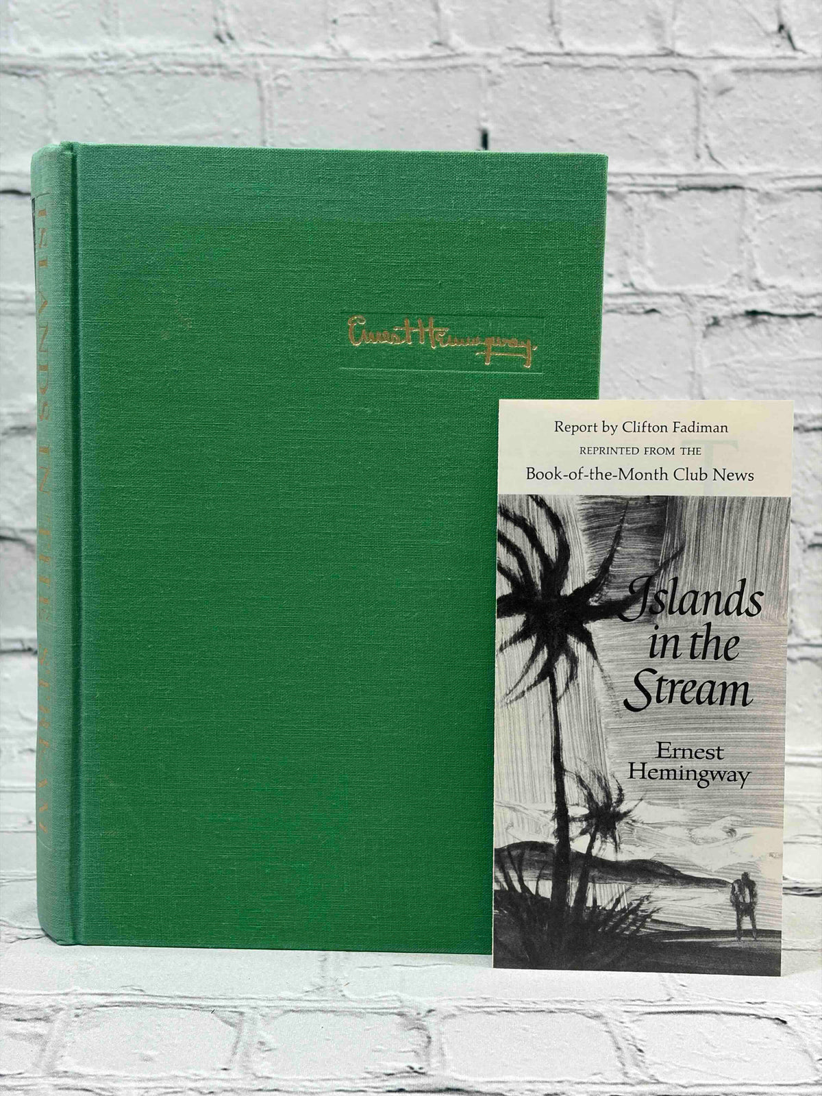 Islands in the Stream by Ernest Hemingway, 1970 Scribner hardcover - with laid-in Book-of-the-Month Club review