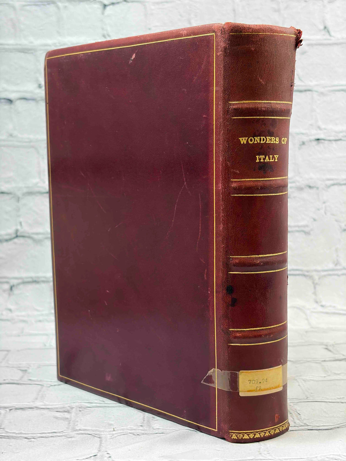 Wonders of Italy by Joseph Fattorusso, 1952 Medici Art Series - rear cover and spine