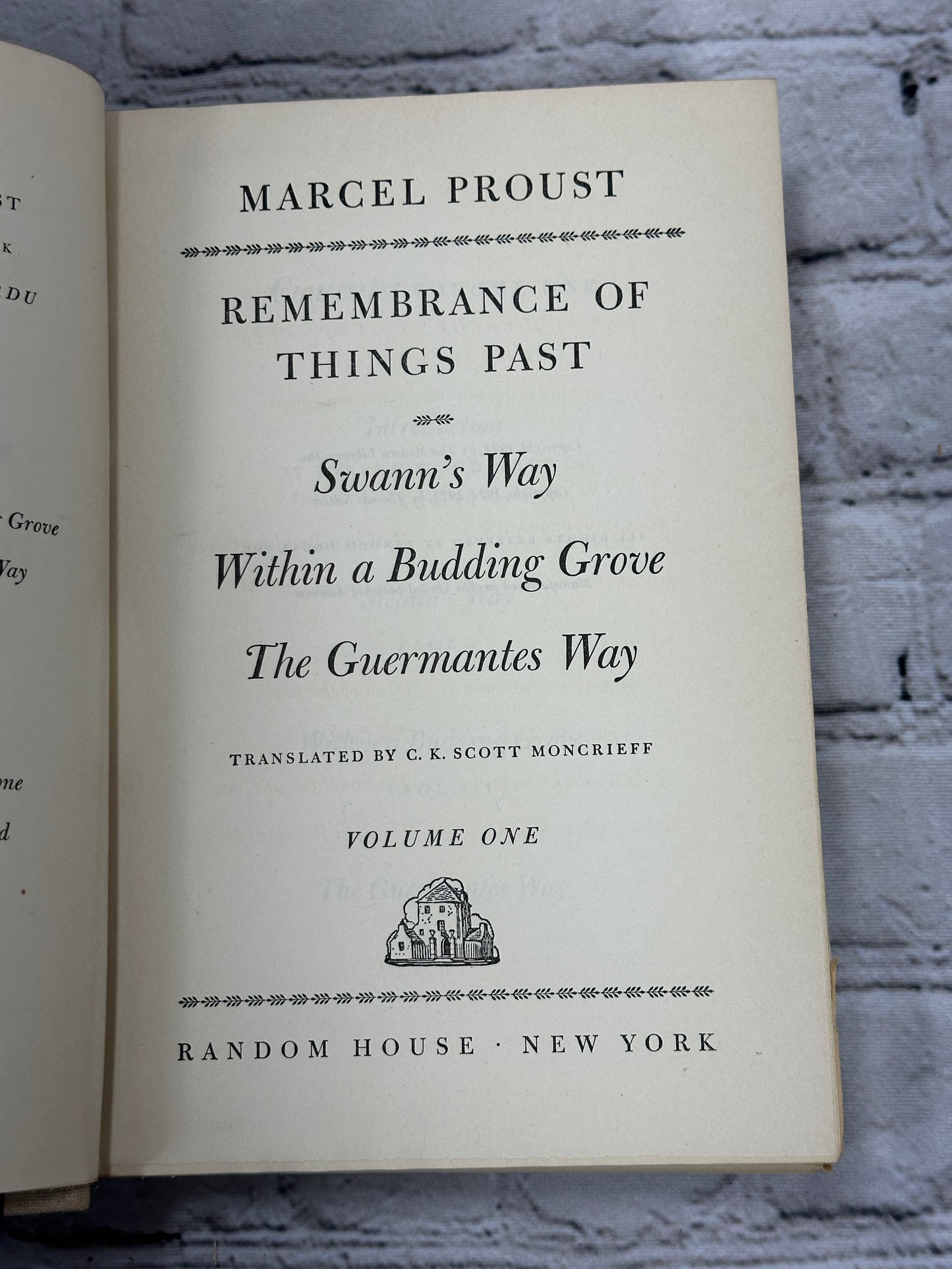 Remembrance of Things Past by Marcel Proust [2 Volume Set · Random House · 1932]