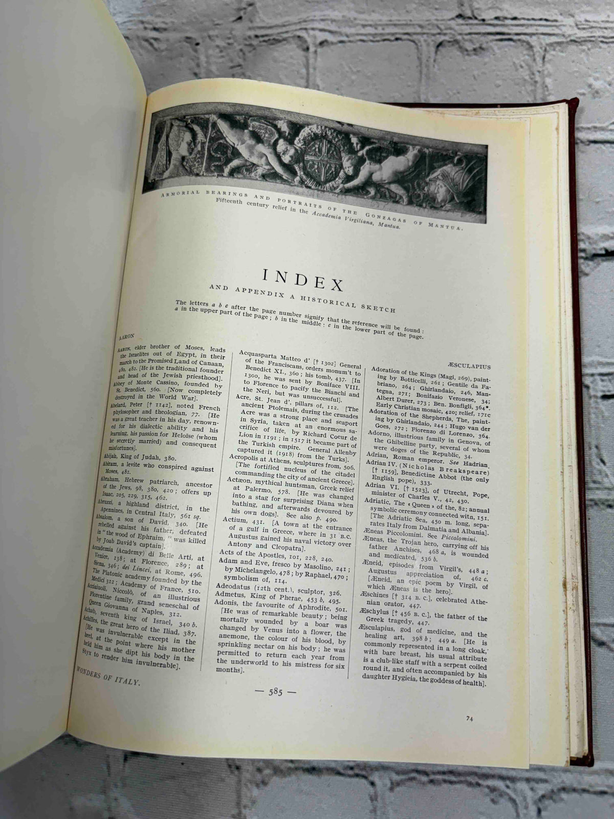 Wonders of Italy by Joseph Fattorusso, 1952 Medici Art Series - index page