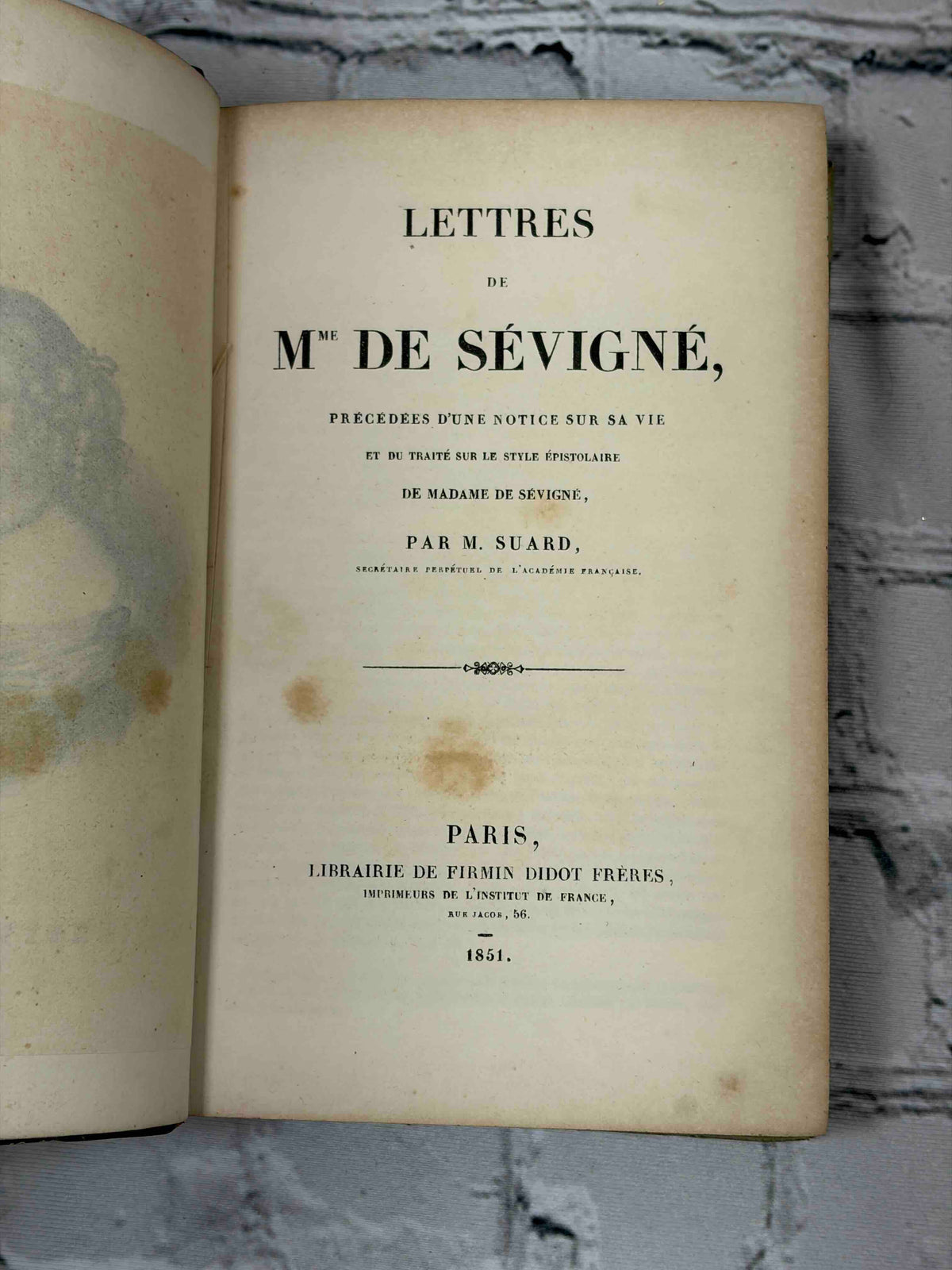 Lettres de Mme de Sevigne, 1851 Firmin Didot - title page