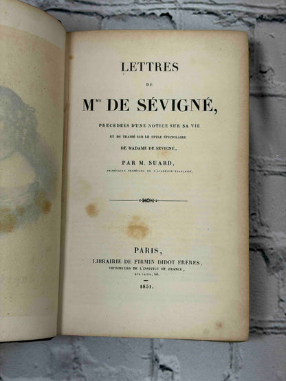 Lettres de Mme de Sevigne, 1851 Firmin Didot - title page