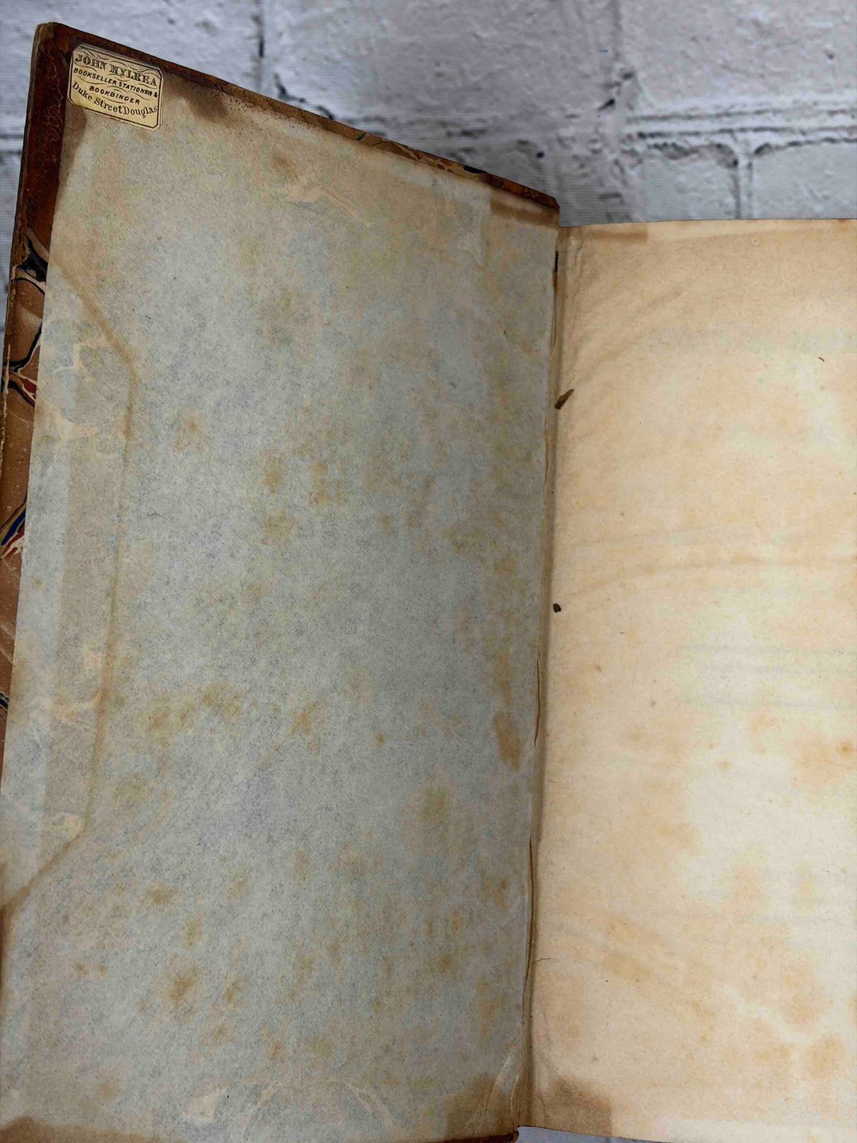 The Edinburgh Review Vol. 85, 1847 - bookseller ticket on front pastedown