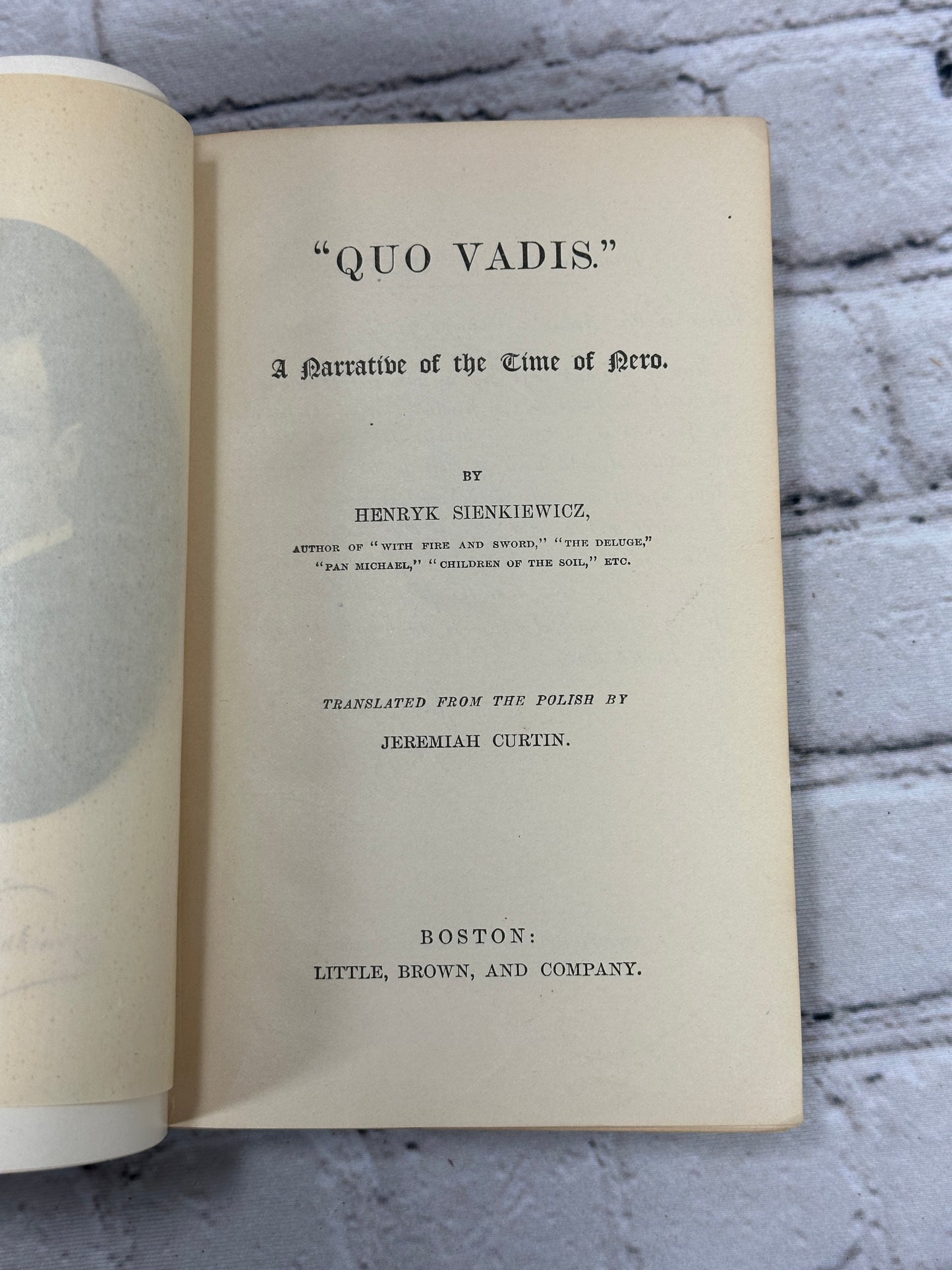 Quo Vadis By Henryk Sienkiewicz [Popular Edition · 1897]