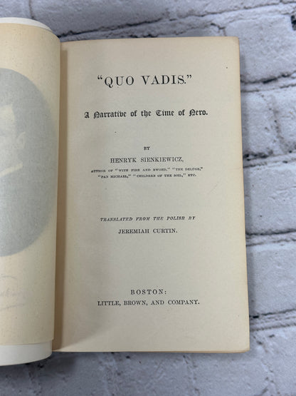 Quo Vadis By Henryk Sienkiewicz [Popular Edition · 1897]