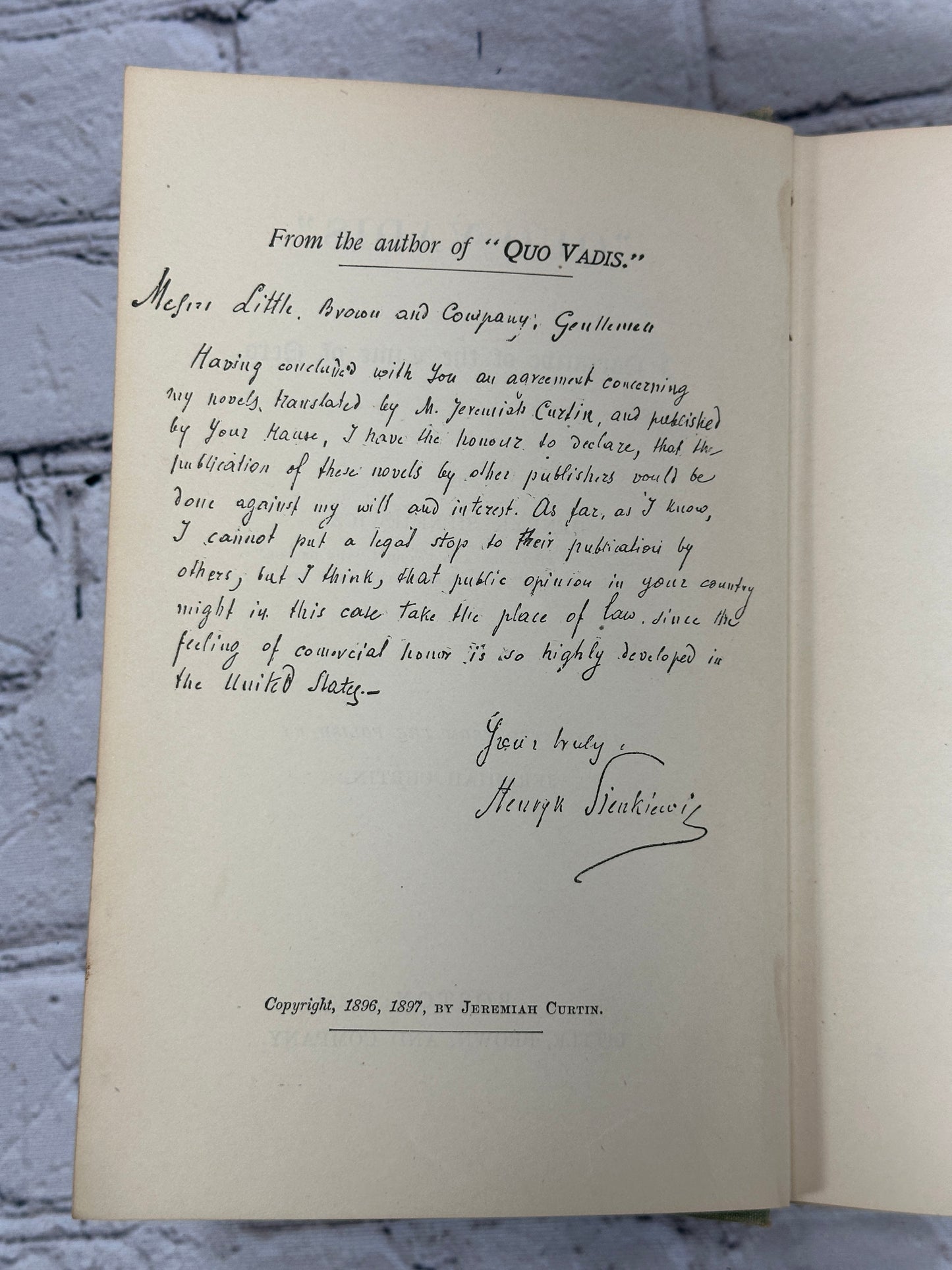 Quo Vadis By Henryk Sienkiewicz [Popular Edition · 1897]