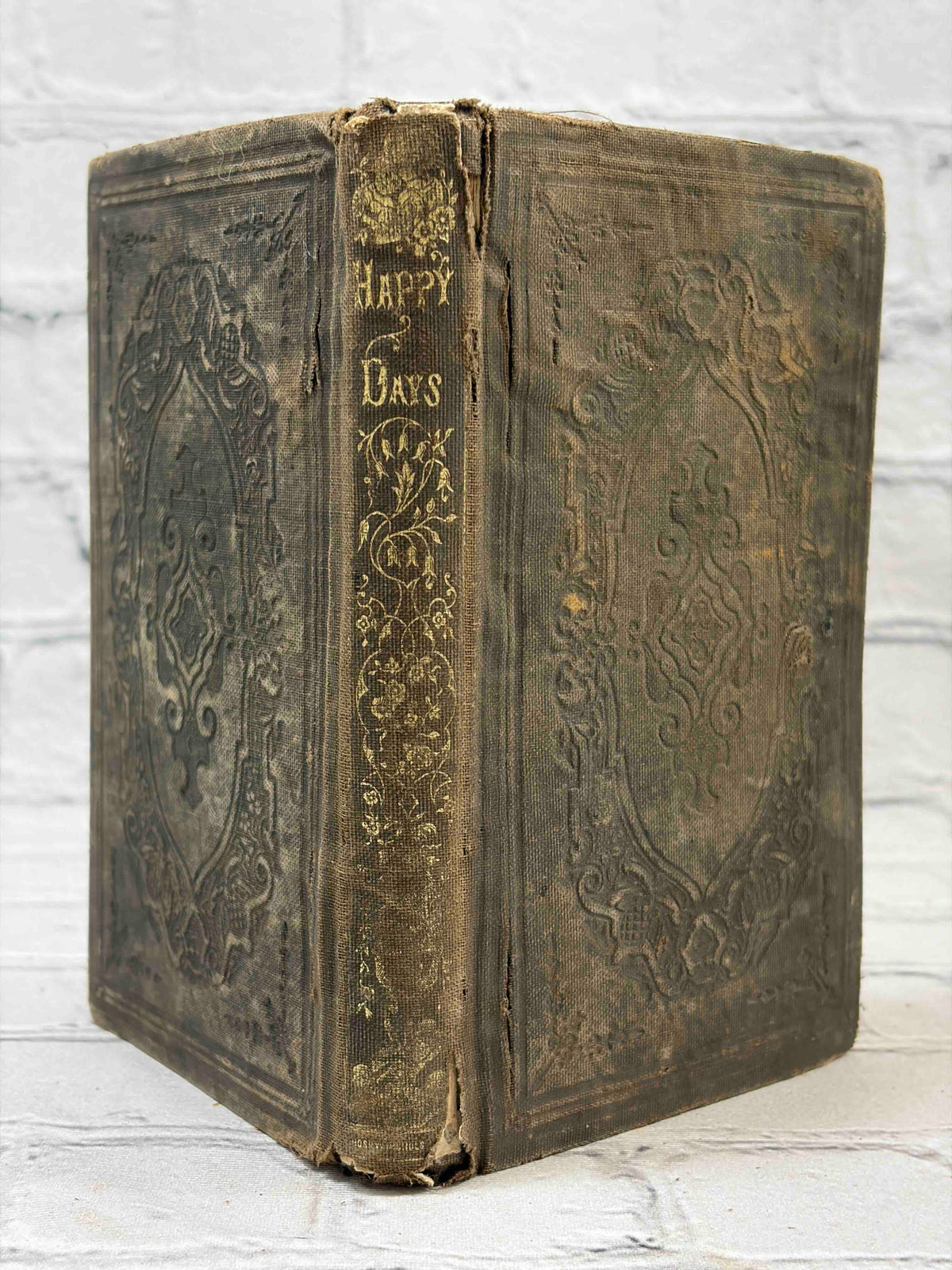 Happy Days, 1858 Crosby Nichols - spine and front cover