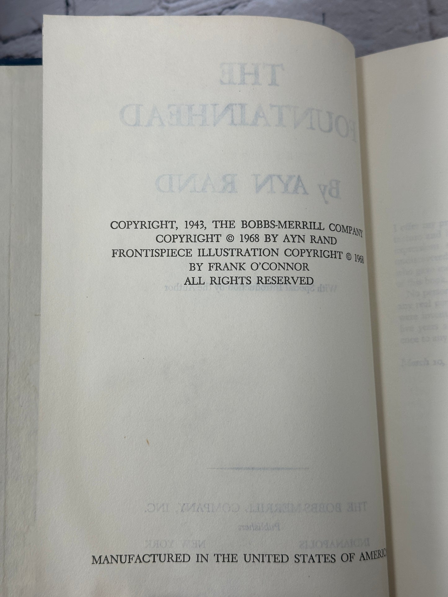 The Fountainhead by Ayn Rand [Bobbs-Merrill MacMillan Edition · 1968]