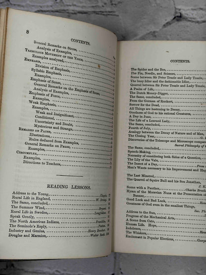 Tower's Fifth Reader by David B. Tower, 1854 - interior pages