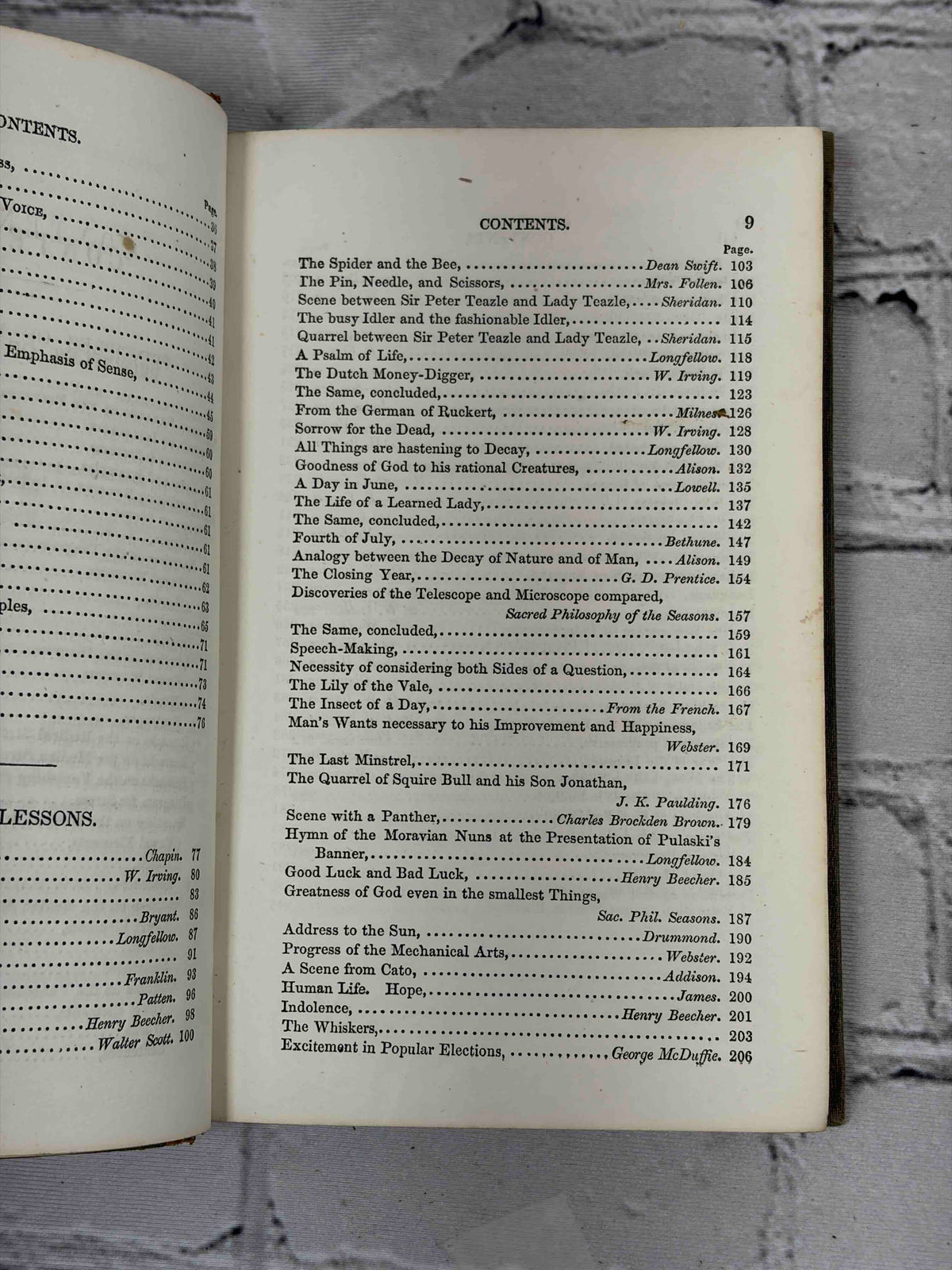 Tower's Fifth Reader by David B. Tower, 1854 - interior pages