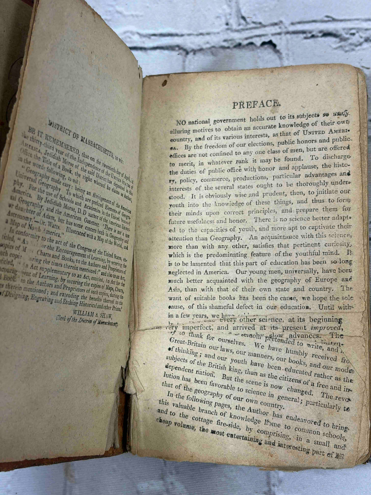 Geography Made Easy by Jedidiah Morse, 1813 Boston - preface