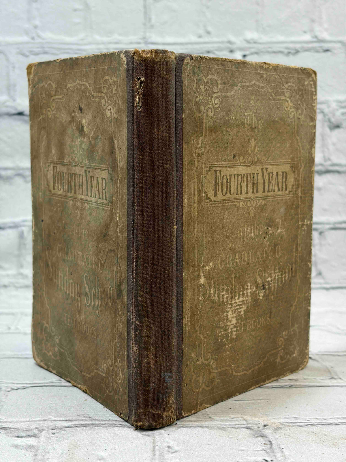 The Fourth Year Sunday-School Text-Book by Charles E. Knox, 1869 - spine and front cover