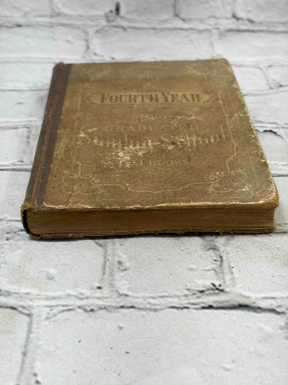The Fourth Year Sunday-School Text-Book by Charles E. Knox, 1869 - top view of front cover